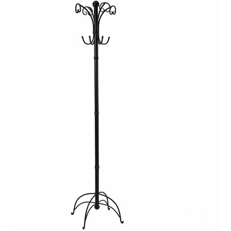 Appendiabiti a Stelo Ø45xh180 cm in Metallo Nero