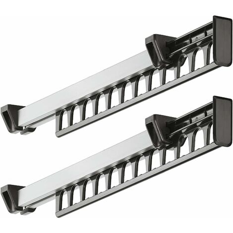 BSR Appendiabiti Armadio Armadio Estraibile Appendiabiti Scorrevole Appendiabiti Appendiabiti per 12 Grucce Lunghezza 312mm Confezione da 2
