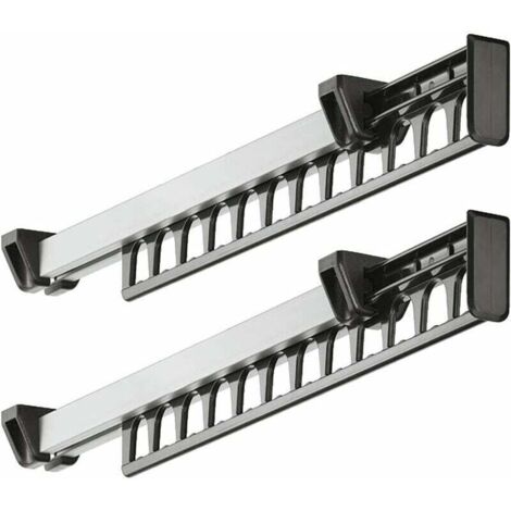 Appendiabiti Armadio Estraibile Scorrevole per Gruccia Supporto Appendiabiti per 12 Grucce Lunghezza 312 mm Confezione da 2