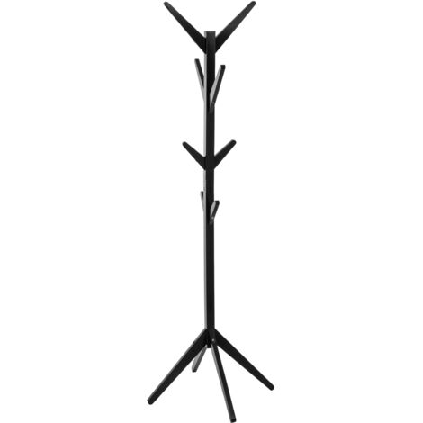 Appendiabiti con 8 ganci in legno nero  - 5five