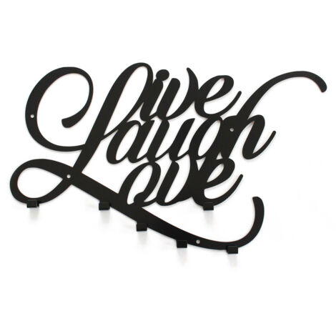 Appendiabiti da ingresso Decorizzly® Live Laugh Love
