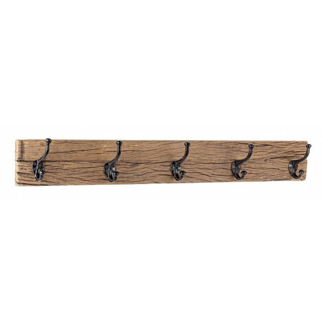 Appendiabiti da Parete 5 ganci Rafter in Legno Riciclato