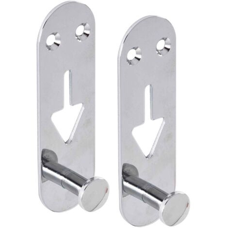Appendiabiti da parete appendini ganci a muro in acciaio cromo 2 pz mod. Arrow