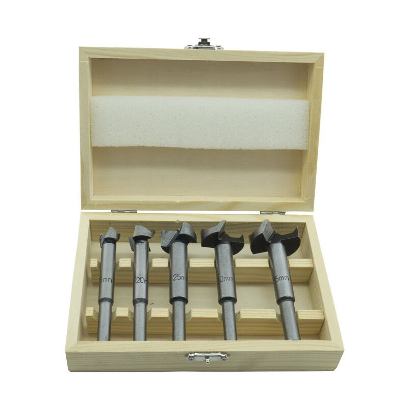 Image of Set Kit 5 Frese Fresa Punte Punta Fresatrice Pantografo Verticale Legno 8mm 15 - - Trade Shop Traesio