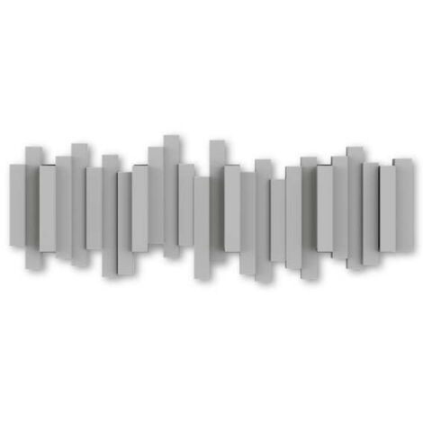 Appendiabiti da parete con 5 ganci (grigio)