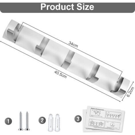 Appendiabiti da parete con 5 ganci retrattili, ganci da parete in metallo pieghevoli in alluminio, appendiabiti da parete per appendere cappotti, sciarpe, borse e altro, per cucina e bagno.