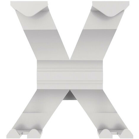 Appendiabiti da parete in alluminio 4 ganci Lunghezza 170mm bianco
