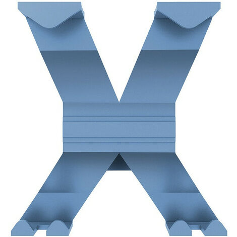 Appendiabiti da parete in alluminio 4 ganci Lunghezza 170mm blu pastello