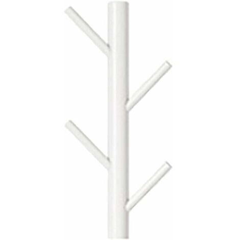 Appendiabiti da parete in legno - Design ramo di un albero - Moderno - Montaggio a parete verticale - Ganci decorativi in legno bianco