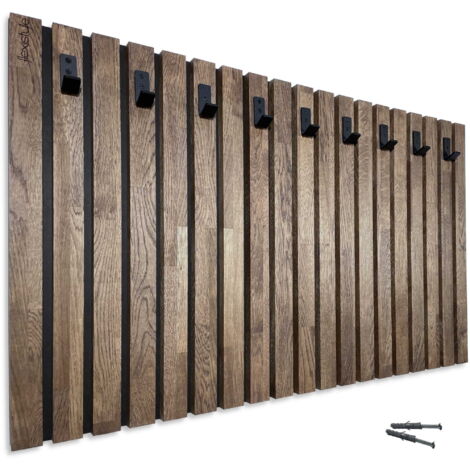 Appendiabiti da parete Lamele 100cm marrone