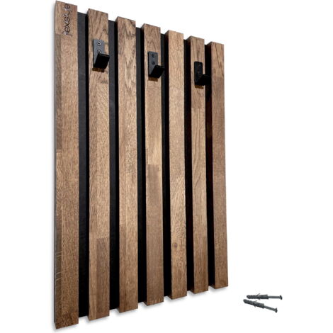 Appendiabiti da parete Lamele 40cm marrone