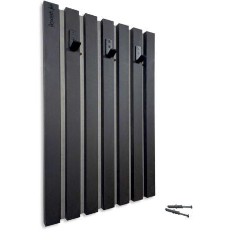 Appendiabiti da parete Lamele 40cm nero