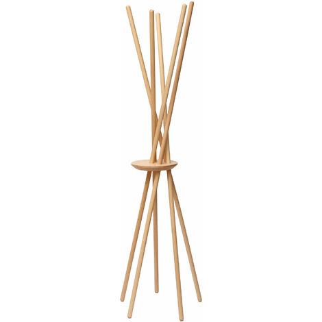 Appendiabiti da Terra 172x53x48 cm in Legno Naturale