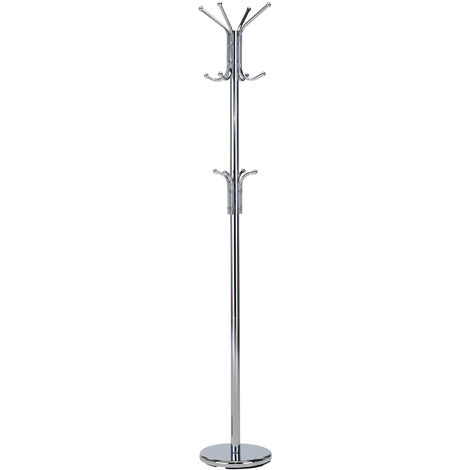 Barra appendiabiti con 5 ganci inclinati, larghezza 320 mm, inox satinato