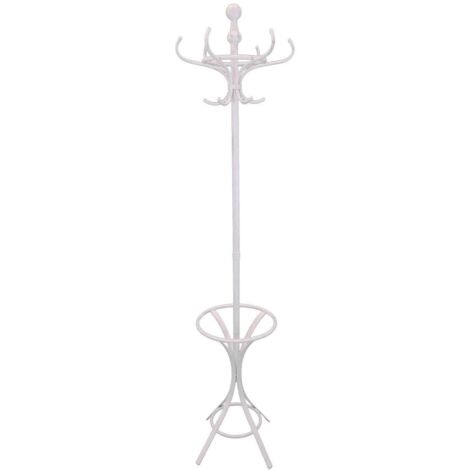 appendiabiti da terra con portaombrelli stile provenzale in ferro verniciato cm 43x 38 x 180 h