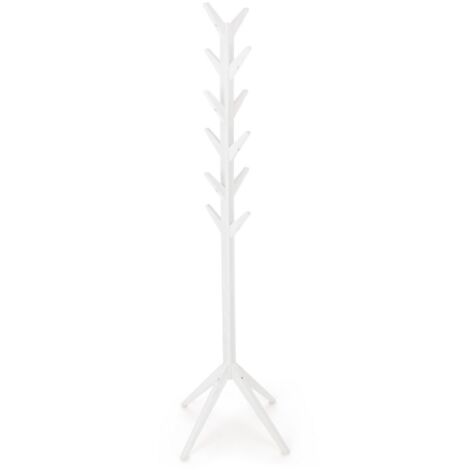 Appendiabiti "Daiki Slim" in legno di betulla da assemblare -Bianco
