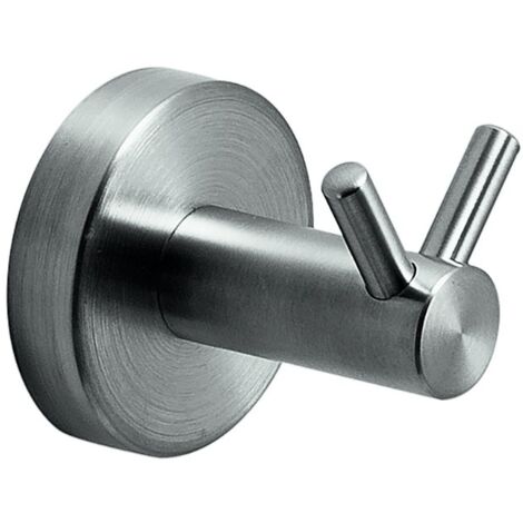 Appendiabiti doppio da muro in acciaio inox AISI 304 Gedy 5026 serie PROJECT Satinato