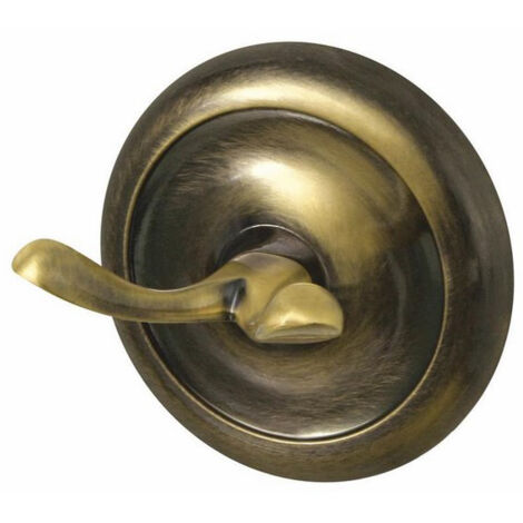 Appendiabiti doppio Deco, colore ottone anticato