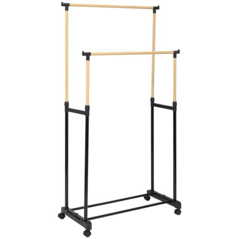 Appendiabiti doppio woody in metallo e plastica 165x86cm - 5five