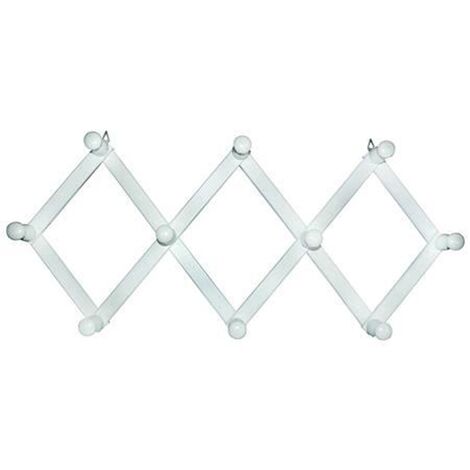APPENDIABITI ESTENSIBILE IN LEGNO 10 POSTI BIANCO  cm.32x79  - FER 322874