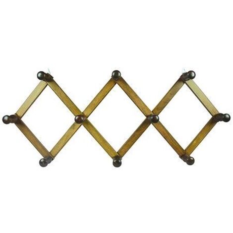 APPENDIABITI ESTENSIBILE IN LEGNO 10 POSTI NOCE - cm.32x79 - FER 322898