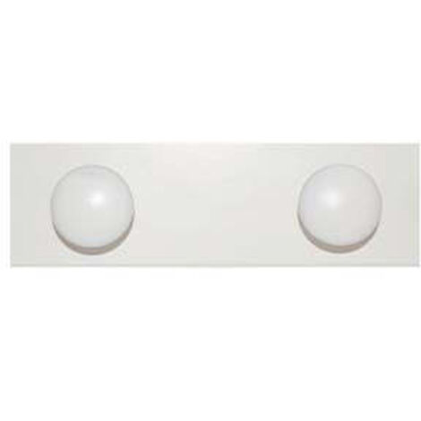 Appendiabiti In Legno 2 Posti Bianco - cm.9x29