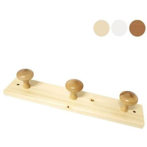 APPENDIABITI IN LEGNO 2 POSTI NOCE - cm.9x29  -- FER