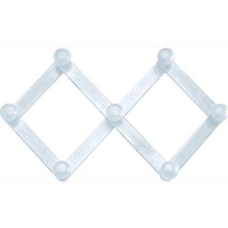 APPENDIABITI in LEGNO Colore BIANCO ESTENSIBILE 7 POSTI 42x12x13H cm