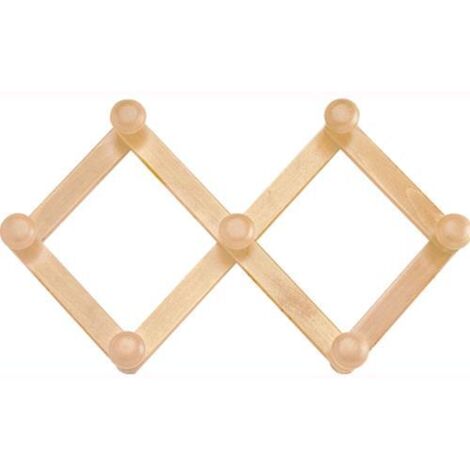 APPENDIABITI in LEGNO Colore FRASSINO ESTENSIBILE 7 POSTI c42x12x13H cm