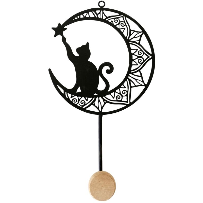 Appendiabiti Gatto 1 Pomello Decorativo Moderno da Parete