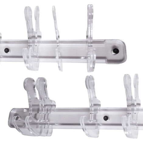 Appendiabiti in plexiglass Trasparente Mod. DOGGANCI - Dimension : 40X10 cm