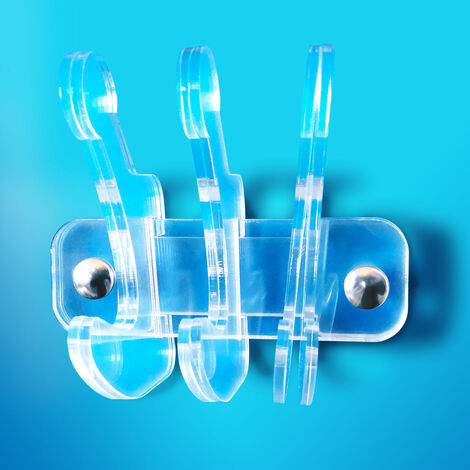 Appendiabiti in plexiglass Trasparente Mod. DOGGANCI - Misura: 12x10 cm