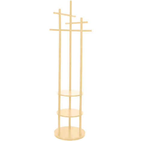 Appendiabiti In Bambù Con Ruote - 4 Ganci, 2 Ripiani, Scarpiera, 152x70x45 Cm - Foto 7