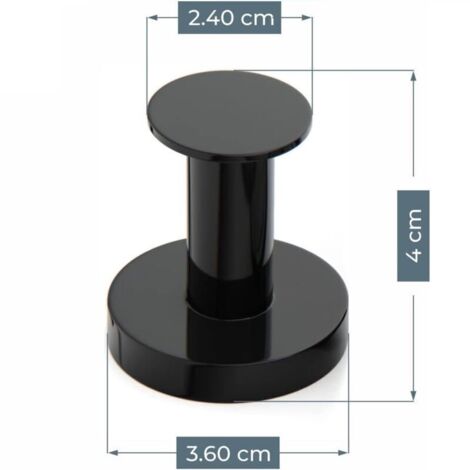 Appendiabiti magnetico, ganci magnetici, 4 ganci da parete neri estremamente resistenti, appendiabiti da porta con raro magnete in neodimio, ganci per porta del frigorifero