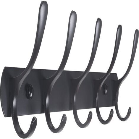 Appendiabiti moderno da parete con 5 ganci, robusto, in metallo, per appendere vestiti, cappotti, cappelli