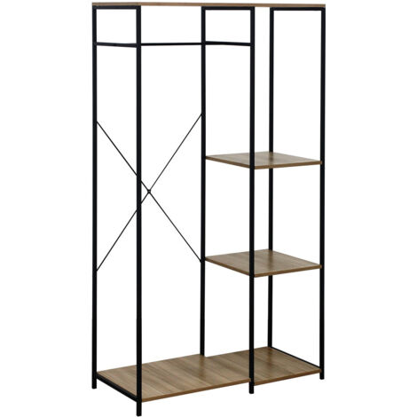 Appendiabiti Oilu in metallo e legno 167x90x40,4cm 7house