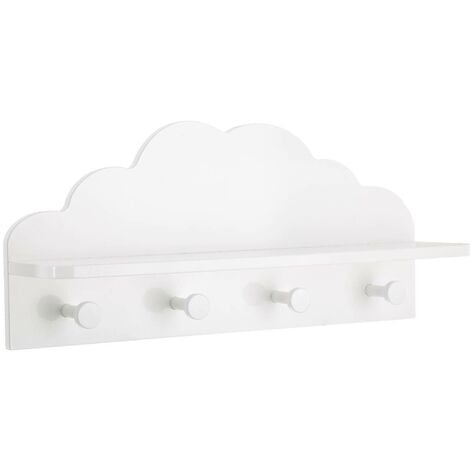 Appendiabiti per bambini Nuage bianco 4 ganci - Atmosphera créateur d'intérieur