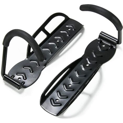 Appendiabiti per bici, staffa di montaggio per gancio da parete per bici da 2 pezzi per garage/capannone, sistema di stoccaggio per portabici verticale per interni con viti
