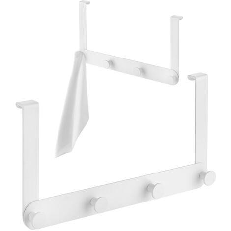 APPENDIABITI PER BOX DOCCIA, gancio portasciugamani quadruplo, acciaio, bianco
