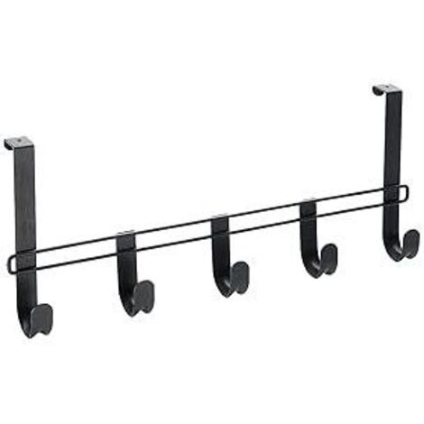 APPENDIABITI PER PORTA CON 5 GANCI METALTEX LAVA NERO OPACO