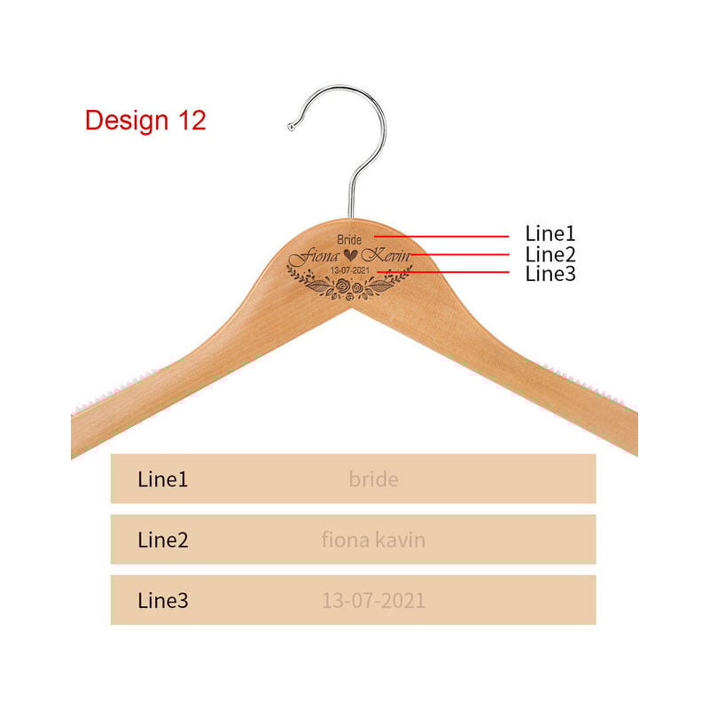 Appendiabiti personalizzato personalizzato 12