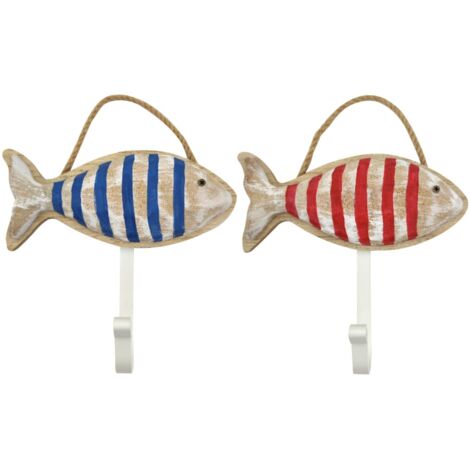 Appendiabiti Pesce 2 Unità - Design Originale, Appendiabiti Decorativo per Appendere Vestiti, Accessori e Altro in Casa