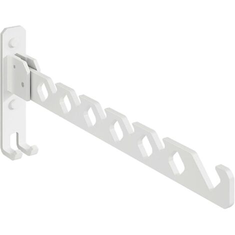 Appendiabiti Pieghevole, Ganci Appendiabiti, Lega di Alluminio, Appendiabiti da Parete, Ganci da Parete, Ideale per Appendere Abiti su Balconi, in Bagni e Corridoi (Bianco)