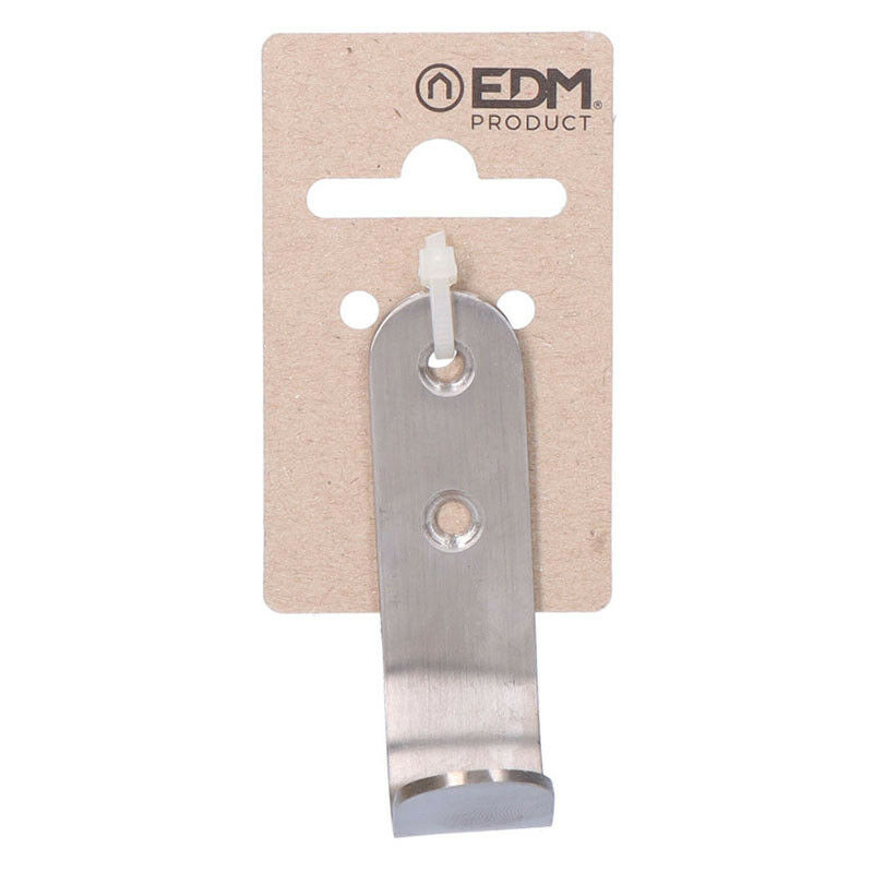 Image of EDM - Appendiabiti semplice con finitura in acciaio inox. opaco su tavola da appendere