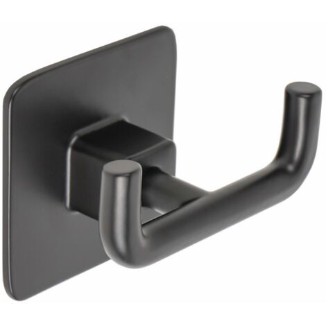 Appendiabito a muro doppio in acciaio nero mod. Cold Wind Black