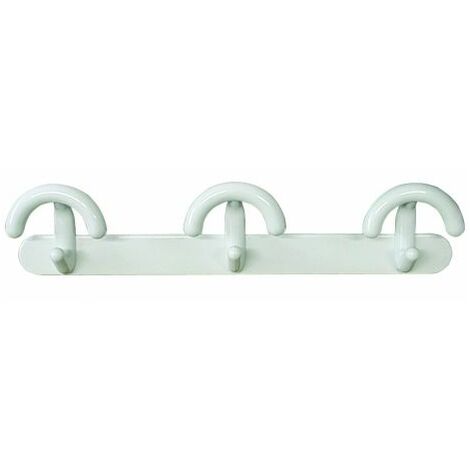 APPENDIABITO CON 1/2 POMOLO 3 posti (cm. 46,5x11,5 h) Bianco 8 PZ