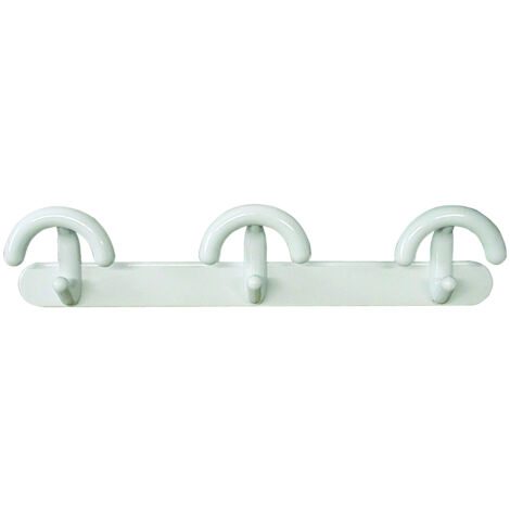 APPENDIABITO CON 1/2 POMOLO 3 posti (cm. 46,5x11,5 h) Bianco 8.00 pz