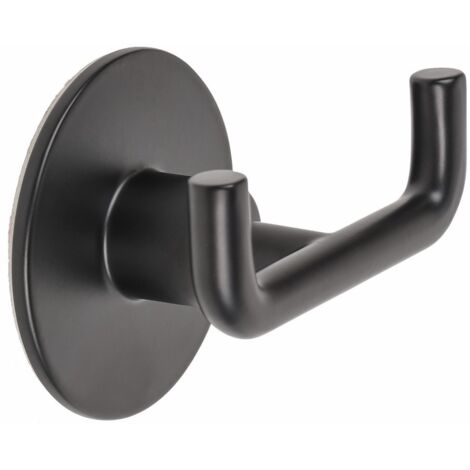 Appendiabito doppio a muro in acciaio nero mod. Wind Black