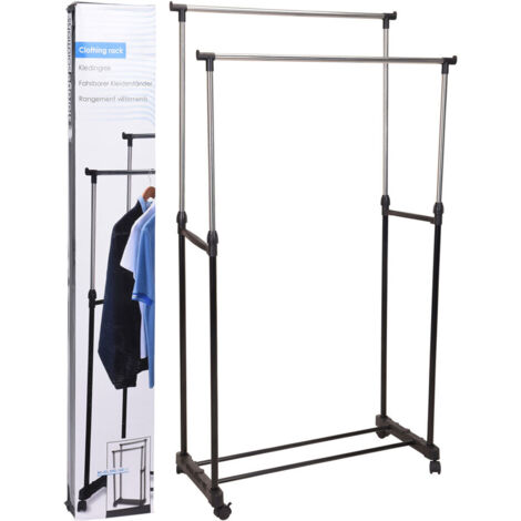 Appendiabito doppio 'dubbel' cm 80 x 42 x h 90 160 - nero