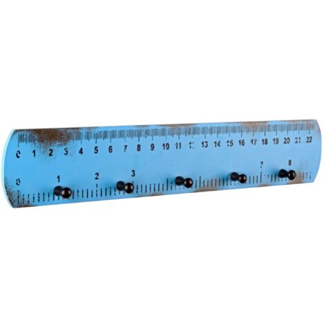 Appendino 5ganci righello blu mdf - bizzotto